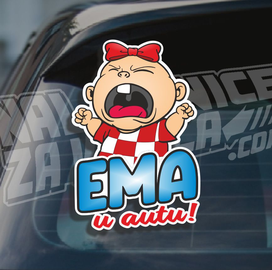 Naljepnica Beba U Autu Crogirl