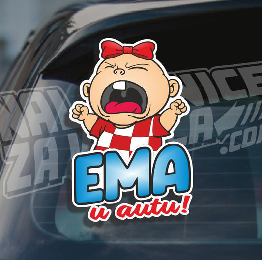Naljepnica Beba U Autu Crogirl