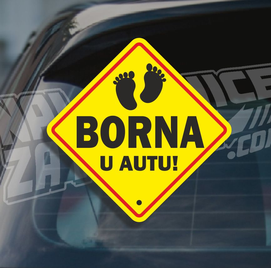 Naljepnica Beba U Autu Trokut4